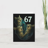 Carte 67 Meme Cat Howling At 67 Funny 6 7  (Devant)