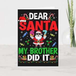 Carte 67 Meme Cher Santa Mon Frère L'a Fait Drôle Noël