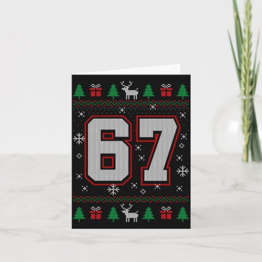 Carte 67 Meme Christmas Ornaments Ugly Sweater Xmas Cele (Devant)