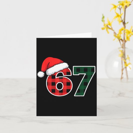 Carte 67 Meme Christmas Six Seven  (Fleur jaune)