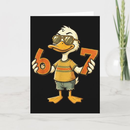 Carte 67 Meme Cute Duck 6 7 Funny Six Seven 6-7 Gen Alph (Devant)