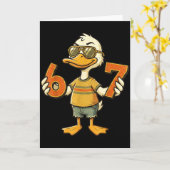 Carte 67 Meme Cute Duck 6 7 Funny Six Seven 6-7 Gen Alph (Fleur jaune)