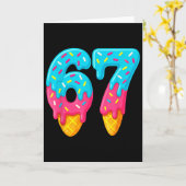 Carte 67 Mème de glace qui coule Drôle Six Sept Générati (Fleur jaune)