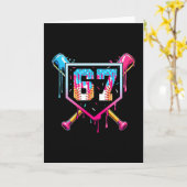 Carte 67 Mème de glace qui coule Drôle Six Sept Générati (Fleur jaune)