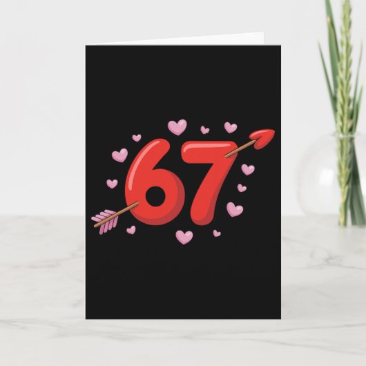 Carte 67 Meme de la Saint-Valentin Mignon 67 Cœurs et Fl (Devant)