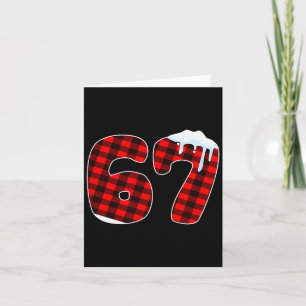 Carte 67 Meme de Noël 6 7 Nombres Six Sept Xmas Drôle