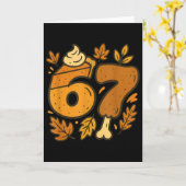 Carte 67 Meme de Thanksgiving Drôle Six Sept Génération (Fleur jaune)