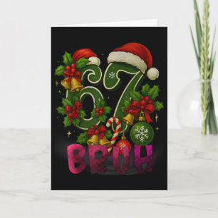 Carte 67 Meme Drôle de Noël à carreaux rouges Xmas Pyjam