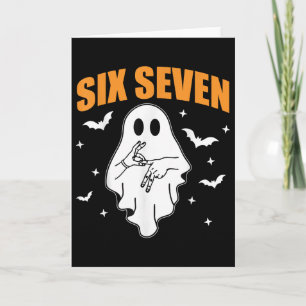Carte 67 Meme Drôle Fantôme Halloween Hanté 6 7 Six Sept