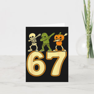 Carte 67 Meme Drôle Halloween Nombres Six Sept Hommes Fe