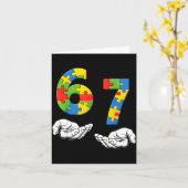 Carte 67 mème drôle six sept génération sensibilisation (Fleur jaune)