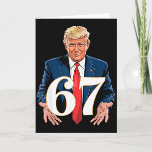 Carte 67 Meme Drôle Trump 67 Mains Meme Argot 6 7 Mains 