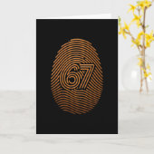 Carte 67 Mème Empreinte Digitale Cachée Gen Z Alpha 6 7  (Fleur jaune)