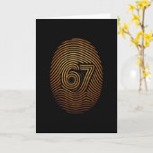 Carte 67 Meme Empreinte Digitale Cachée Gen Z Alpha 6 7 (Fleur jaune)