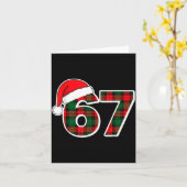 Carte 67 Meme Funny Christmas Red Plaid Xmas Pajamas Sla (Fleur jaune)