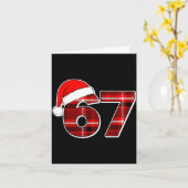 Carte 67 Meme Funny Christmas Red Plaid Xmas Pajamas Sla (Fleur jaune)