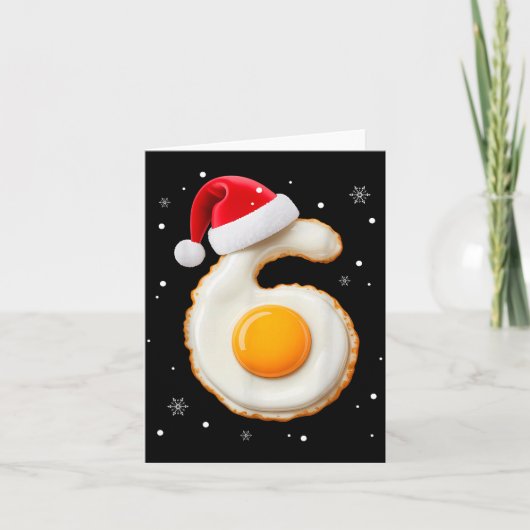 Carte 67 Meme Funny Number 6 Egg Bacon Matching Christma (Devant)