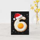 Carte 67 Meme Funny Number 6 Egg Bacon Matching Christma (Fleur jaune)