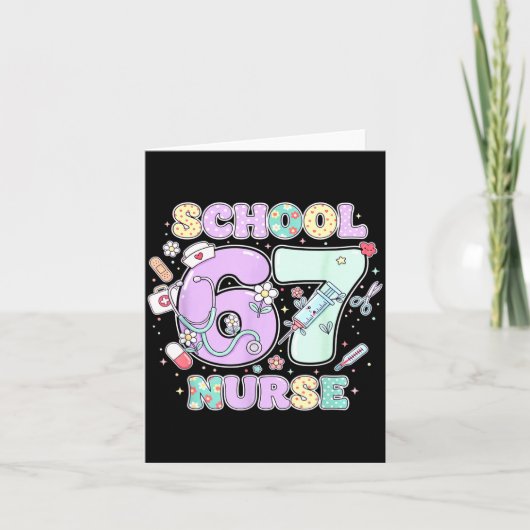 Carte 67 Meme Funny School Nurse Six Seven Meme Boys Gir (Devant)