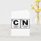 Carte 67 Meme Funny Science Teacher Periodic Table Retro (Fleur jaune)