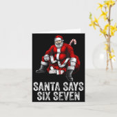 Carte 67 Meme Funny Six Seven Christmas 6-7 Meme Santa 6 (Fleur jaune)