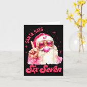 Carte 67 Meme Funny Six Seven Christmas 6-7 Meme Santa 6 (Fleur jaune)
