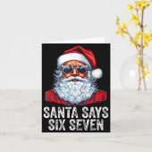 Carte 67 Meme Funny Six Seven Christmas 6-7 Meme Santa 6 (Fleur jaune)