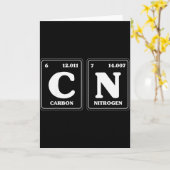 Carte 67 Meme Funny Teacher Science Periodic Table Retro (Fleur jaune)
