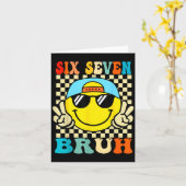 Carte 67 Meme Gen Alpha Slang 6 7 Six Seven Bruh Funny B (Fleur jaune)