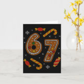 Carte 67 Meme Gingerbread Candy Cane Christmas Ugly Swea (Fleur jaune)