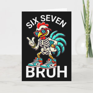 Carte 67 Meme Halloween 6 7 Poulet squelette Six Sept F
