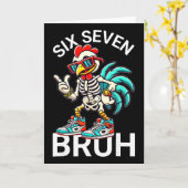 Carte 67 Meme Halloween 6 7 Poulet squelette Six Sept F (Fleur jaune)