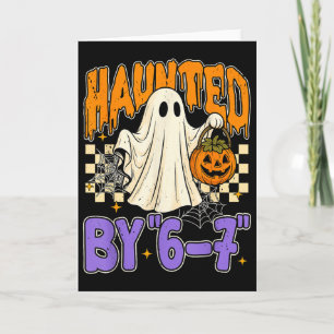 Carte 67 Meme Halloween Ensorcelé- Fantôme Et Citrouille