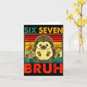 Carte 67 Meme Hedgehog Funny Six Seven Bruh Hedgehog For (Fleur jaune)