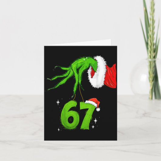 Carte 67 Meme Humor 6-7 Funny Six Seven Christmas  (Devant)
