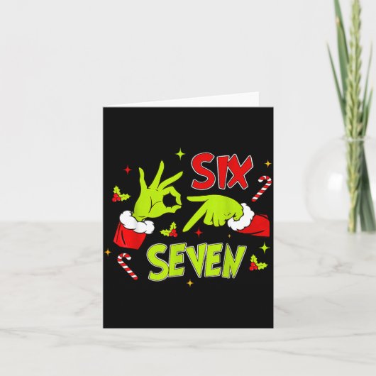 Carte 67 Meme Humor 6-7 Funny Xmas Six Seven Christmas (Devant)