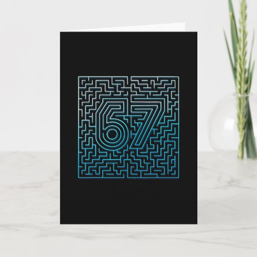 Carte 67 Mème Labyrinthe Caché Gen Z Alpha 6 7 (Devant)