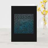Carte 67 Mème Labyrinthe Caché Gen Z Alpha 6 7 (Fleur jaune)