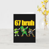Carte 67 mème lutin dabbing trèfle pot d'or st (Fleur jaune)