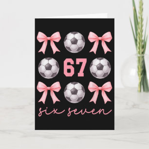 Carte 67 Meme Maman de foot Sœur Coquette Arcs Rose Fill