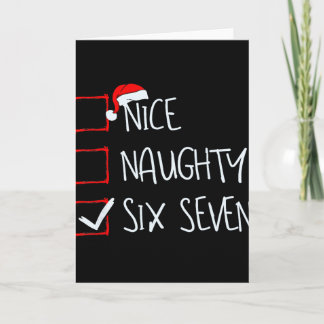Carte 67 Mème Nice Naughty Six Seven Gen Alpha Drôle Chr
