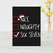 Carte 67 Meme Nice Naughty Six Seven Gen Alpha Funny Chr (Fleur jaune)