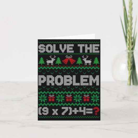 Carte 67 Meme Pemdas Math Joke Teacher Ugly Christmas Sw (Devant)