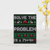 Carte 67 Meme Pemdas Math Joke Teacher Ugly Christmas Sw (Fleur jaune)