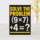 Carte 67 Meme Prof de maths Drôle École 6-7 Pourriture c (Fleur jaune)