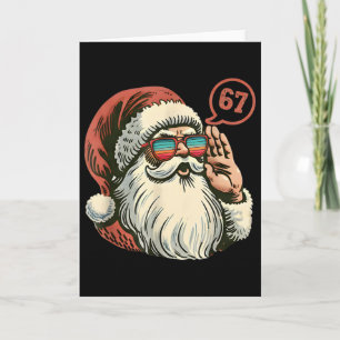 Carte 67 Meme Santa Cool Rétro Santa 6 7 Drôle Six Sept