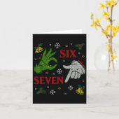 Carte 67 Meme Santa Hands Christmas Ugly Sweater Xmas Ce (Fleur jaune)