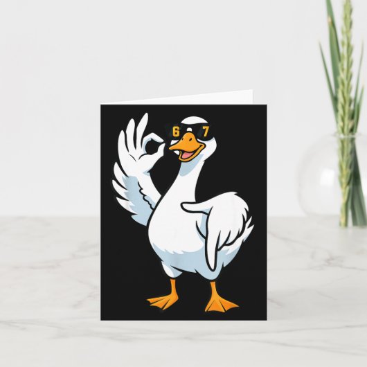 Carte 67 Meme Silly Goose 6 7 Funny Six Seven 6-7 Gen Al (Devant)