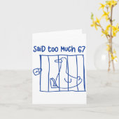 Carte 67 Meme Silly Goose 6-7 Funny Six Seven Said Too M (Fleur jaune)