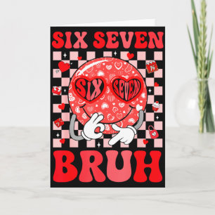 Carte 67 Mème Six Sept 6 7 Bruh Saint-Valentin Cœur Garç